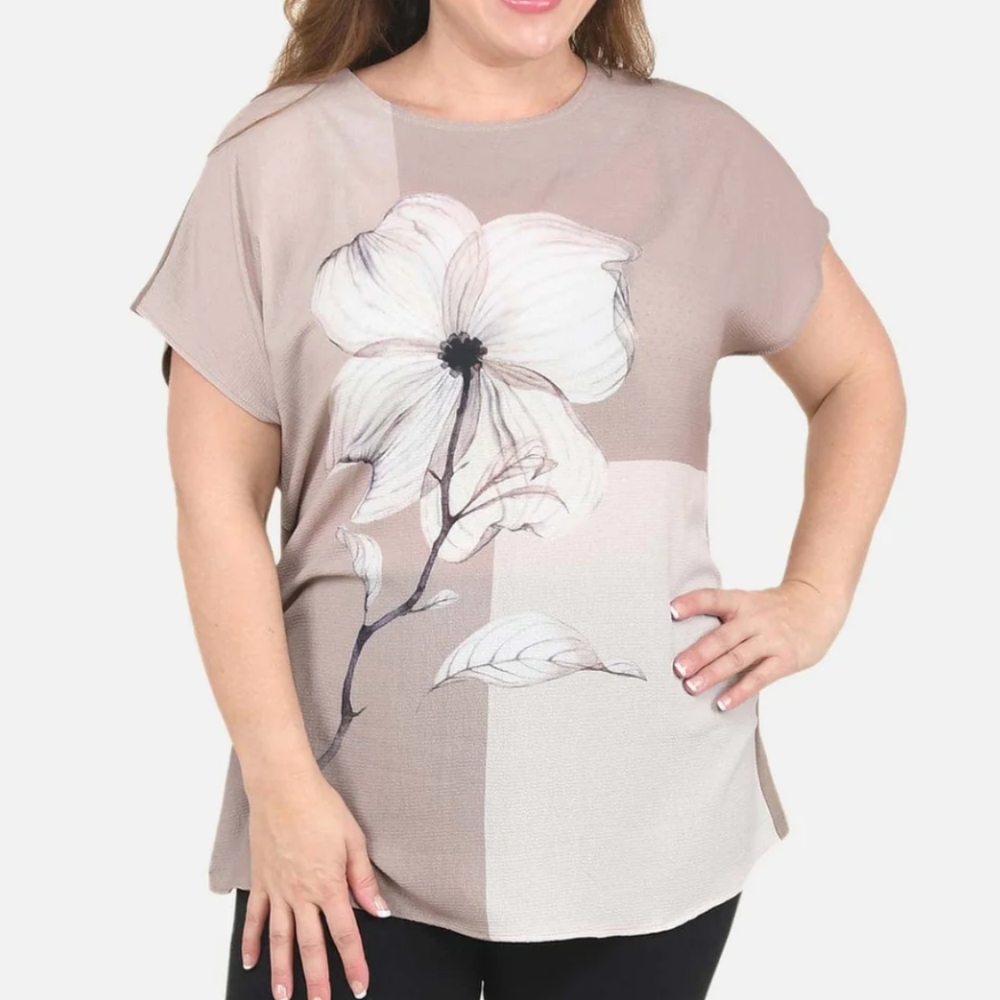 Tamsy top Sz.22w two tone beige NWT